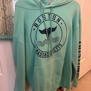 Teal Boston Massachusetts Hoodie